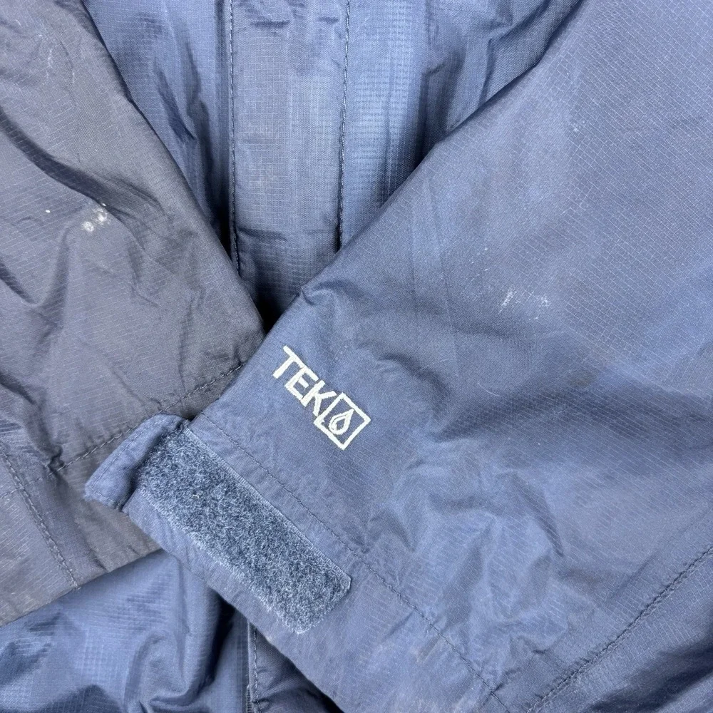 LL Bean TEK Jacket Mens Large‎ Blue Hooded Full Zip Rain Windbreaker Coat Casual